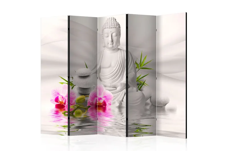 Rumsavdelare Buddha And Orchids 225x172, Artgeist sp. z o. o.