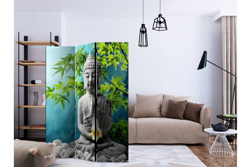 Rumsavdelare - Buddha: Beauty of Meditation 135x172 - Artgeist sp. z o. o. - Inredning - Rumsavdelare - Vikskärm