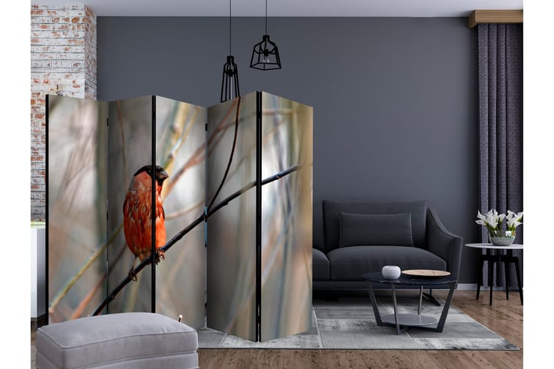 Rumsavdelare - Bullfinch in the forest II 225x172 - Artgeist sp. z o. o. - Inredning - Rumsavdelare - Vikskärm
