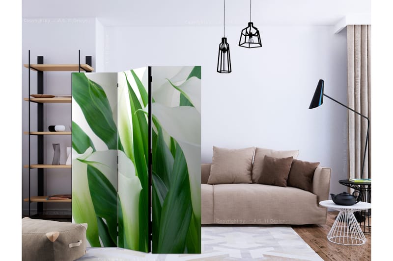 Rumsavdelare Bunch of Flowers - Callas 135x172 cm - Artgeist sp. z o. o. - Inredning - Rumsavdelare - Vikskärm