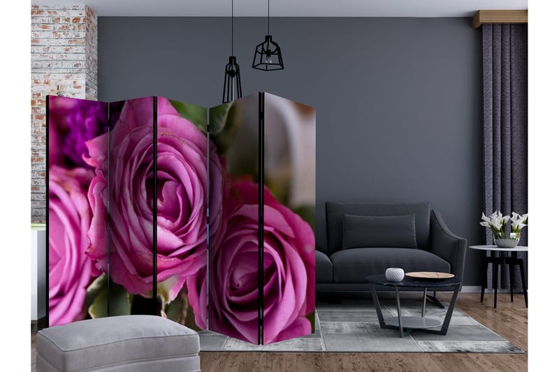 Rumsavdelare - Bunch of lila flowers II 225x172 - Artgeist sp. z o. o. - Inredning - Rumsavdelare - Vikskärm
