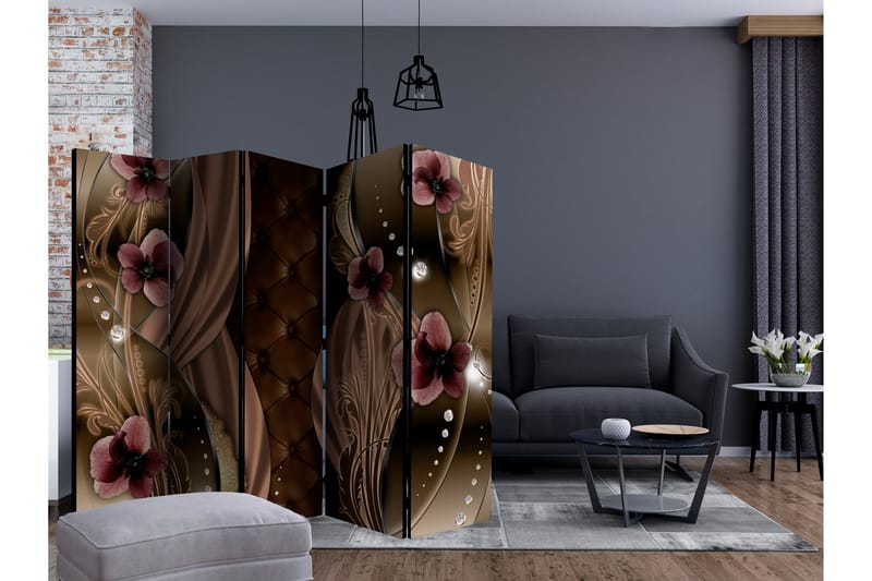 Rumsavdelare - Burgundy pansies II 225x172 - Artgeist sp. z o. o. - Inredning - Rumsavdelare - Vikskärm