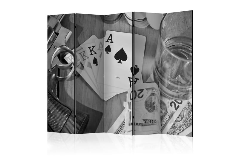 Rumsavdelare - Cards: black and white II 225x172 - Artgeist sp. z o. o. - Inredning - Rumsavdelare - Vikskärm