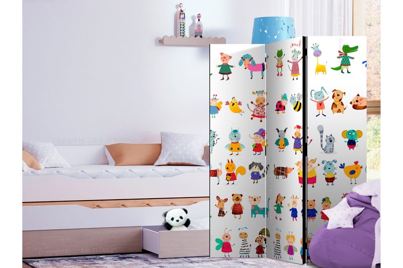 Rumsavdelare Cartoon Pets 135x172 - Artgeist sp. z o. o. - Inredning - Rumsavdelare - Vikskärm