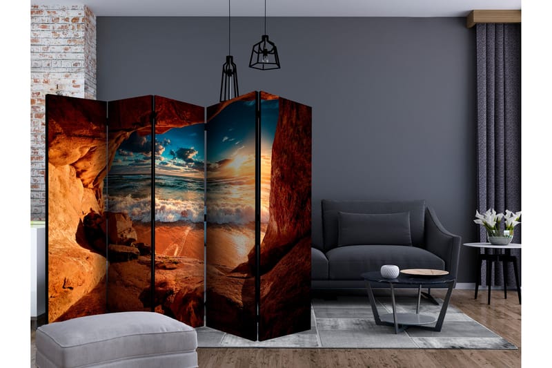 Rumsavdelare - Cave: Beach II 225x172 - Artgeist sp. z o. o. - Inredning - Rumsavdelare - Vikskärm