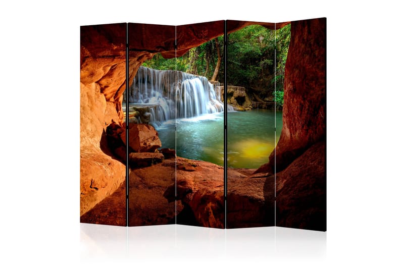 Rumsavdelare - Cave: Forest Waterfall II 225x172 - Artgeist sp. z o. o. - Vikskärm - Rumsavdelare