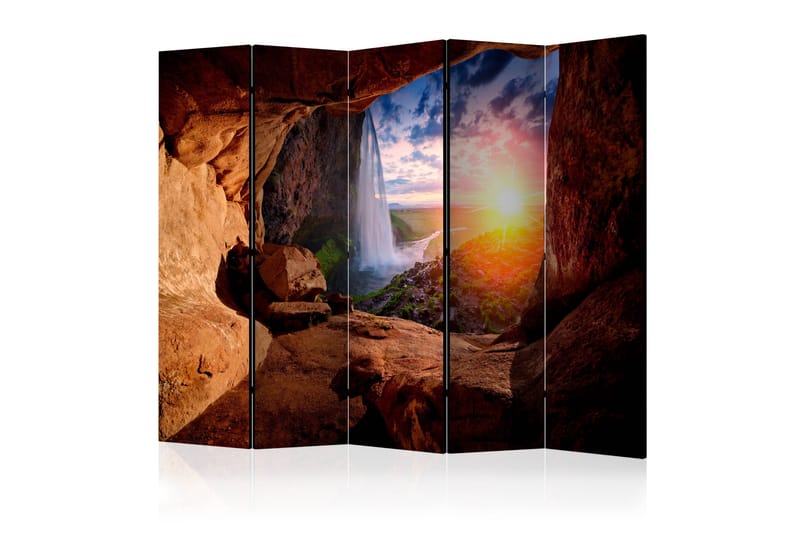 Rumsavdelare - Cave: Seljalandsfoss Waterfall II 225x172 - Artgeist sp. z o. o. - Inredning - Rumsavdelare - Vikskärm