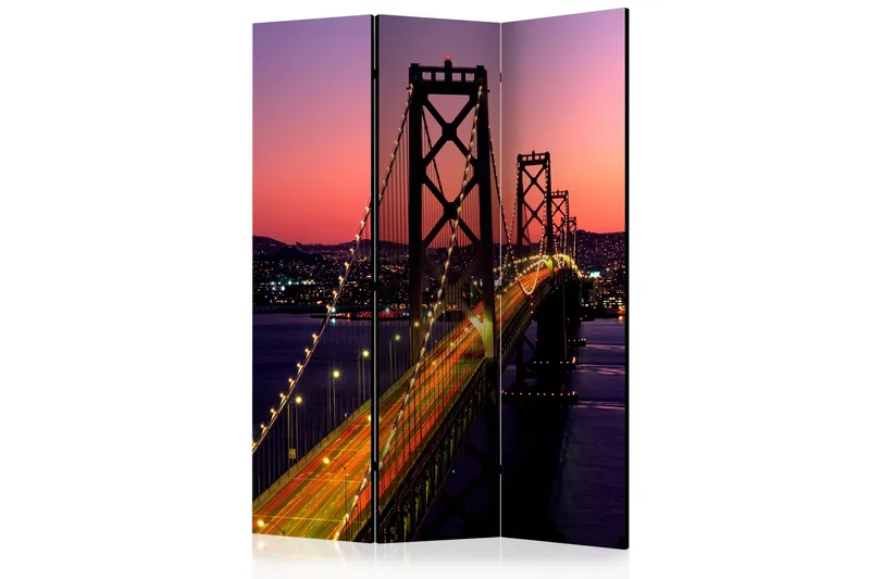 Rumsavdelare - Charming evening in San Francisco 135x172, Artgeist sp. z o. o.