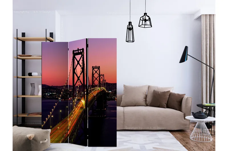 Rumsavdelare - Charming evening in San Francisco 135x172 - Artgeist sp. z o. o. - Inredning - Rumsavdelare - Vikskärm