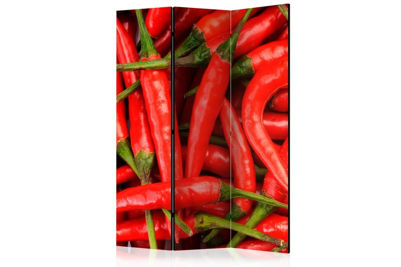 Rumsavdelare Chili Pepper - Background 135x172 cm - Artgeist sp. z o. o. - Vikskärm - Rumsavdelare