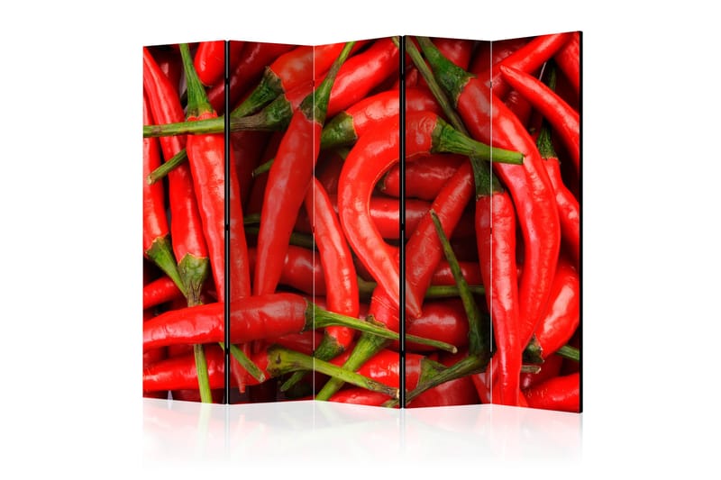Rumsavdelare Chili Pepper - Background II 225x172 cm - Artgeist sp. z o. o. - Vikskärm - Rumsavdelare