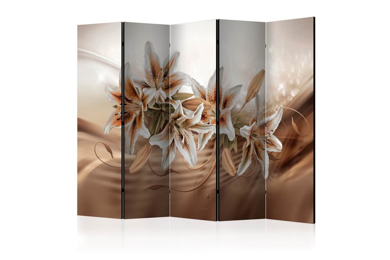 Rumsavdelare - Chocolate Lilies II 225x172 - Artgeist sp. z o. o. - Vikskärm - Rumsavdelare