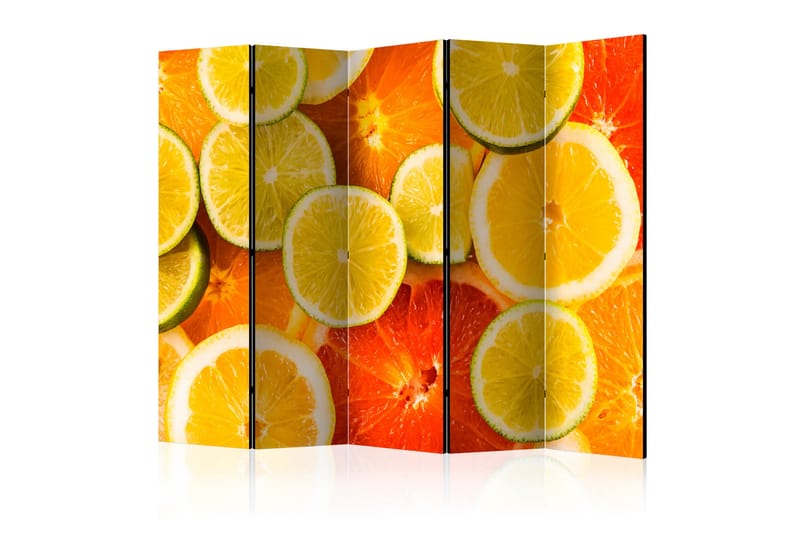 Rumsavdelare Citrus Fruits II 225x172 cm - Artgeist sp. z o. o. - Vikskärm - Rumsavdelare