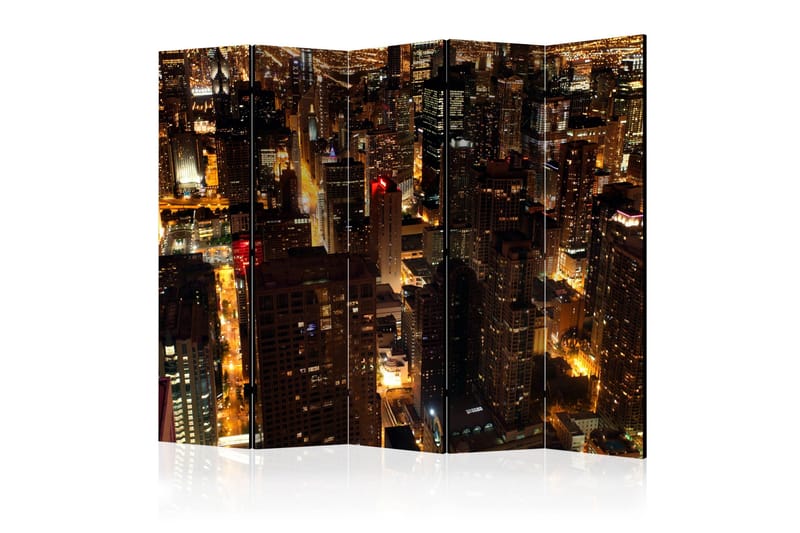 Rumsavdelare - City by night - Chicago, USA II 225x172, Artgeist sp. z o. o.