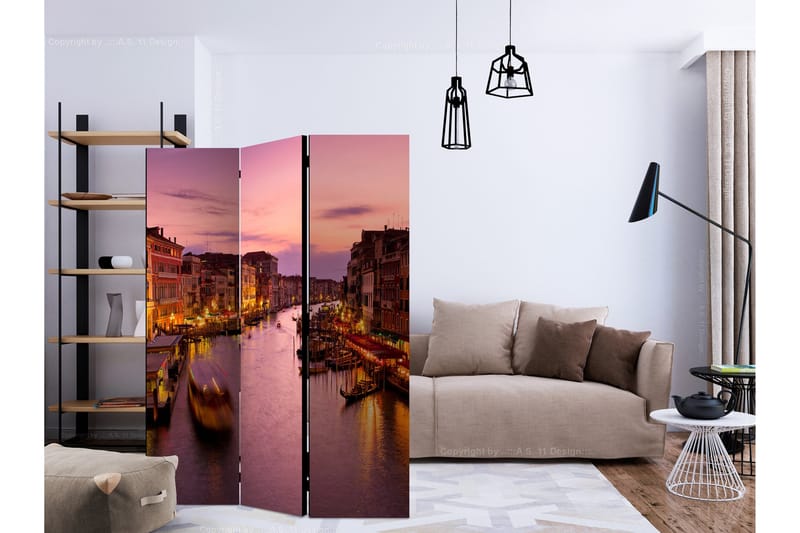 Rumsavdelare City of Lovers, Venice by Night 135x172 cm - Artgeist sp. z o. o. - Inredning - Rumsavdelare - Vikskärm