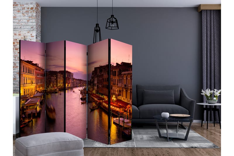 Rumsavdelare City of Lovers, Venice by Night II 225x172 cm - Artgeist sp. z o. o. - Inredning - Rumsavdelare - Vikskärm