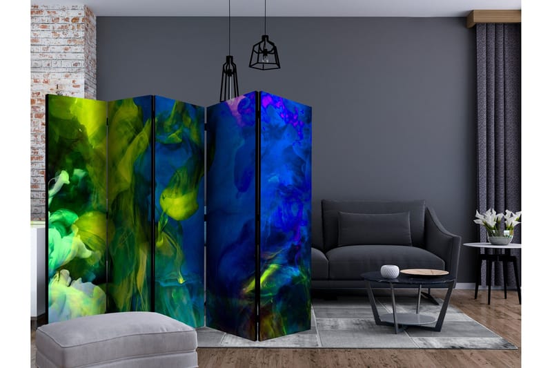 Rumsavdelare - Colored flames II II 225x172 - Artgeist sp. z o. o. - Inredning - Rumsavdelare - Vikskärm