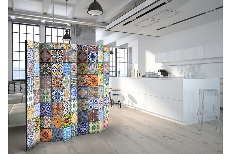 Rumsavdelare Colorful Mosaic 225x172 - Artgeist sp. z o. o. - Inredning - Rumsavdelare - Vikskärm