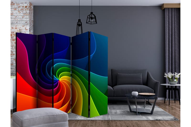Rumsavdelare - Colorful Pinwheel II 225x172 - Artgeist sp. z o. o. - Inredning - Rumsavdelare - Vikskärm