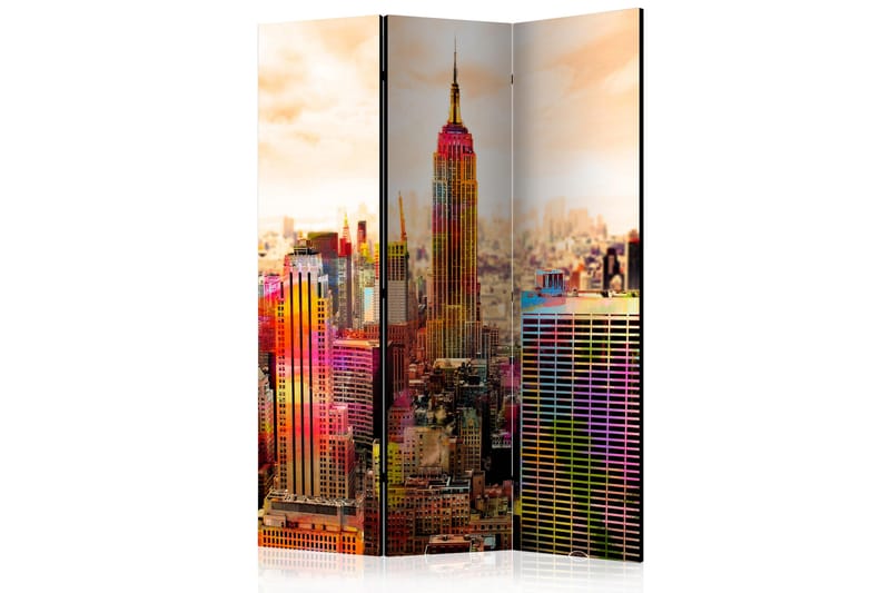 Rumsavdelare Colors of New York City III 135x172 cm - Artgeist sp. z o. o. - Vikskärm - Rumsavdelare