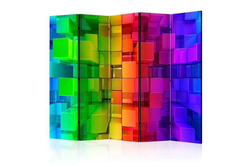 Rumsavdelare - Colour jigsaw II 225x172 - Artgeist sp. z o. o. - Inredning - Rumsavdelare - Vikskärm