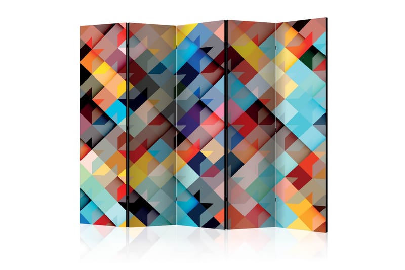 Rumsavdelare - Colour Patchwork II 225x172 - Artgeist sp. z o. o. - Inredning - Rumsavdelare - Vikskärm