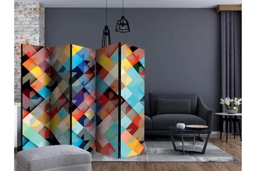 Rumsavdelare - Colour Patchwork II 225x172 - Artgeist sp. z o. o. - Inredning - Rumsavdelare - Vikskärm