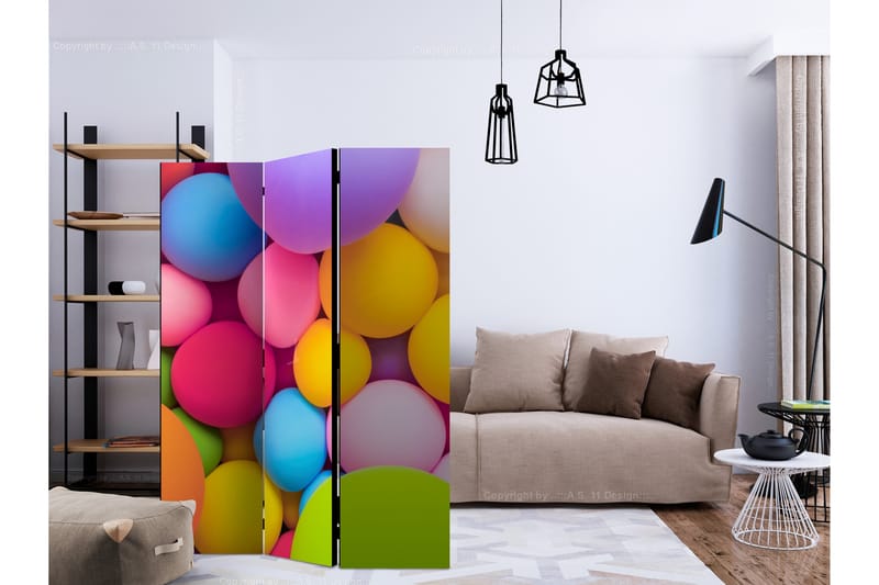 Rumsavdelare - Colourful Balls 135x172 - Artgeist sp. z o. o. - Inredning - Rumsavdelare - Vikskärm