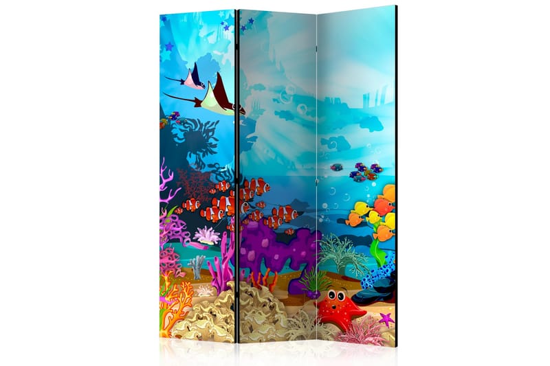 Rumsavdelare - Colourful Fish 135x172 - Artgeist sp. z o. o. - Inredning - Rumsavdelare - Vikskärm