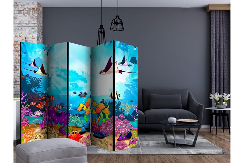Rumsavdelare - Colourful Fish II 225x172 - Artgeist sp. z o. o. - Inredning - Rumsavdelare - Vikskärm