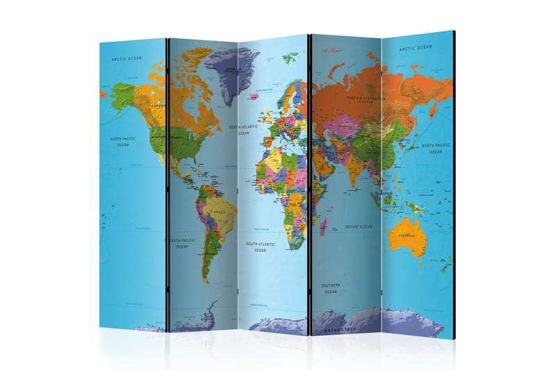 Rumsavdelare Colourful Geography 225x172, Artgeist sp. z o. o.