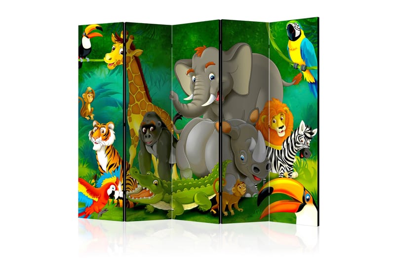 Rumsavdelare Colourful Safari 225x172 - Artgeist sp. z o. o. - Inredning - Rumsavdelare - Vikskärm