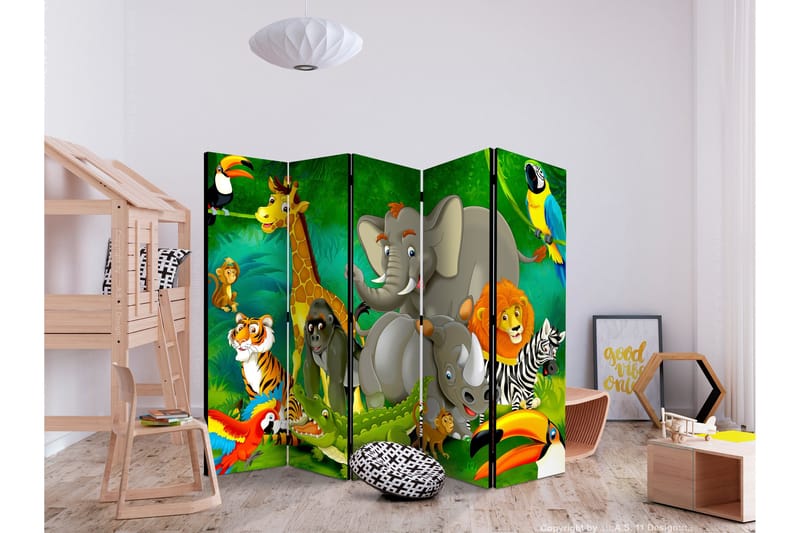 Rumsavdelare Colourful Safari 225x172 - Artgeist sp. z o. o. - Inredning - Rumsavdelare - Vikskärm