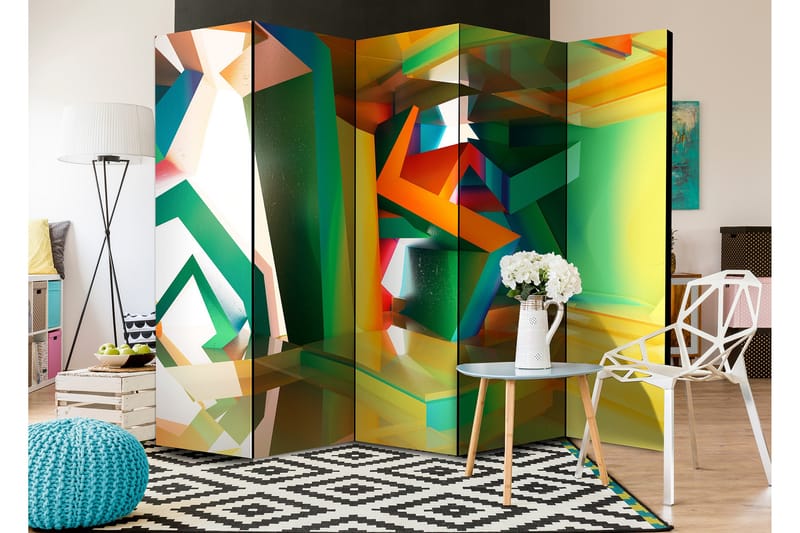 Rumsavdelare Colourful Space 225x172 - Artgeist sp. z o. o. - Inredning - Rumsavdelare - Vikskärm