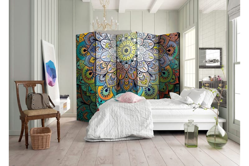 Rumsavdelare Colourful Stained Glass II 225x172 cm, Artgeist sp. z o. o.