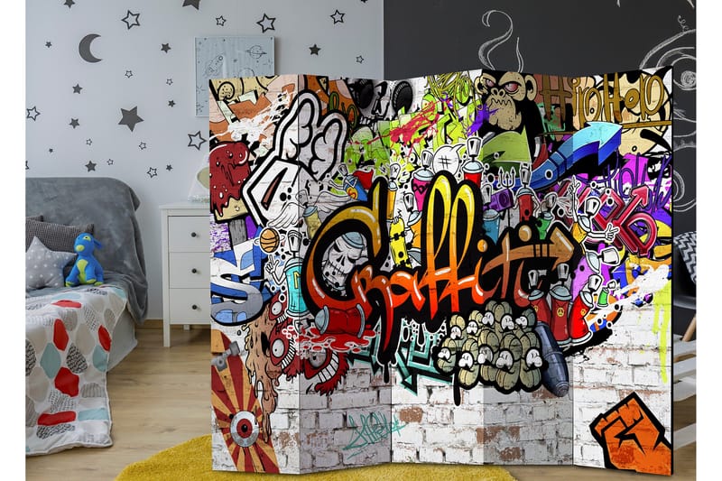 Rumsavdelare Colourful Style 225x172 - Artgeist sp. z o. o. - Inredning - Rumsavdelare - Vikskärm