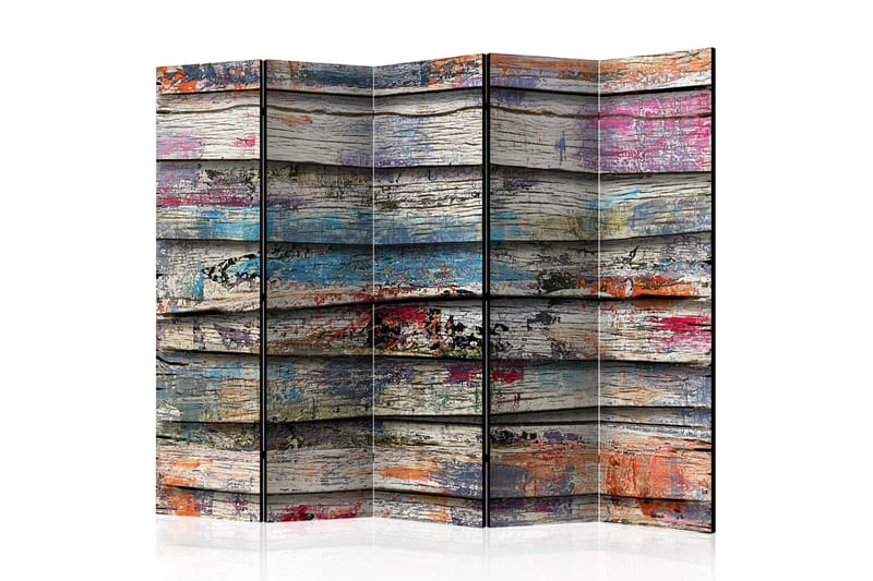 Rumsavdelare Colourful Wood 225x172 - Artgeist sp. z o. o. - Inredning - Rumsavdelare - Vikskärm