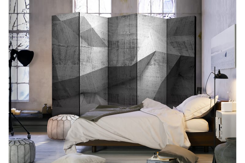 Rumsavdelare Concrete Geometry 225x172 - Artgeist sp. z o. o. - Inredning - Rumsavdelare - Vikskärm