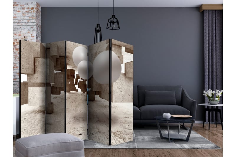 Rumsavdelare - Concrete Maze II 225x172 - Artgeist sp. z o. o. - Inredning - Rumsavdelare - Vikskärm