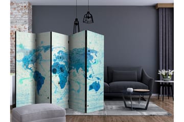 Rumsavdelare - Cruising and sailing The World map 225x172 - Artgeist sp. z o. o. - Inredning - Rumsavdelare - Vikskärm