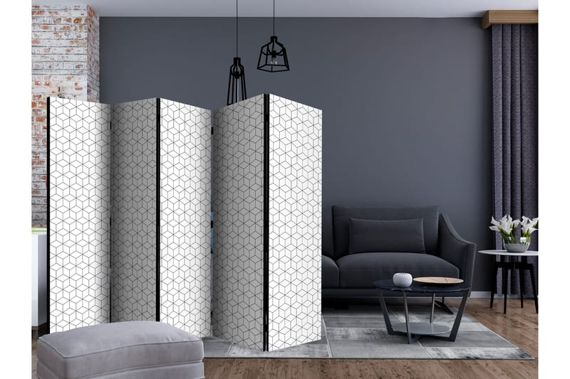 Rumsavdelare Cubes - Texture II 225x172 cm - Artgeist sp. z o. o. - Inredning - Rumsavdelare - Vikskärm