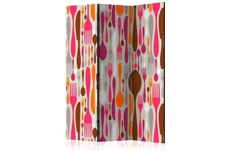 Rumsavdelare - Cutlery - pink and violet 135x172, Artgeist sp. z o. o.