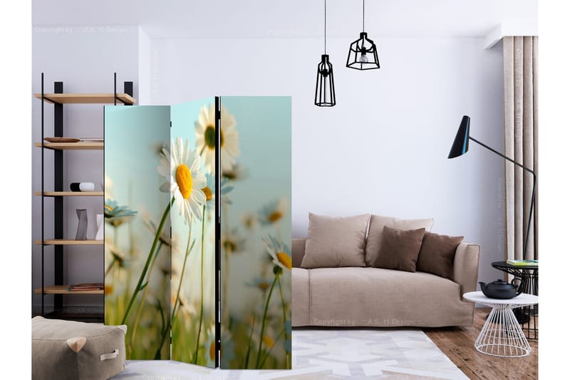 Rumsavdelare Daisies - Spring Meadow 135x172 cm - Artgeist sp. z o. o. - Inredning - Rumsavdelare - Vikskärm