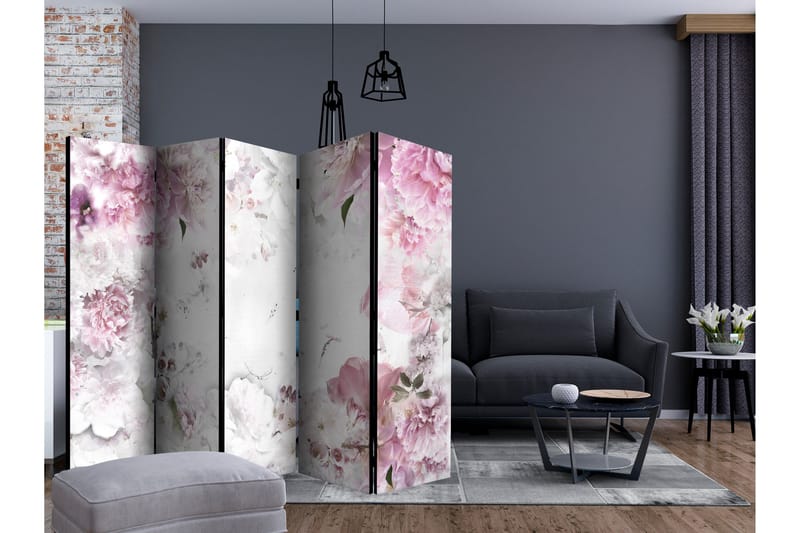 Rumsavdelare - Dancing peonies II 225x172 - Artgeist sp. z o. o. - Inredning - Rumsavdelare - Vikskärm
