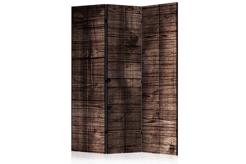 Rumsavdelare Dark Brown Boards 135x172 cm - Artgeist sp. z o. o. - Vikskärm - Rumsavdelare