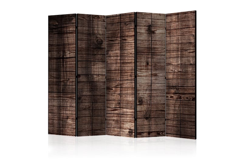Rumsavdelare Dark Brown Boards II 225x172 cm - Artgeist sp. z o. o. - Inredning - Rumsavdelare - Vikskärm