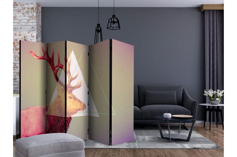 Rumsavdelare - deer (graphic pattern) II 225x172 - Artgeist sp. z o. o. - Inredning - Rumsavdelare - Vikskärm