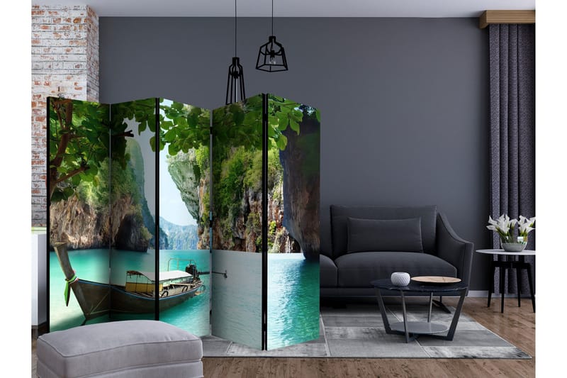 Rumsavdelare - Desolate boat II 225x172 - Artgeist sp. z o. o. - Inredning - Rumsavdelare - Vikskärm