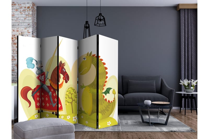 Rumsavdelare - Dragon and knight II 225x172 - Artgeist sp. z o. o. - Inredning - Rumsavdelare - Vikskärm