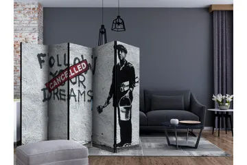 Rumsavdelare - Dreams Cancelled (Banksy) II 225x172 - Artgeist sp. z o. o. - Inredning - Rumsavdelare - Vikskärm